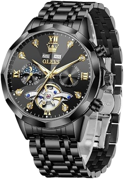 OLEVS Skeleton Men Watch