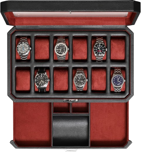 Leather Watch Valet Drawer