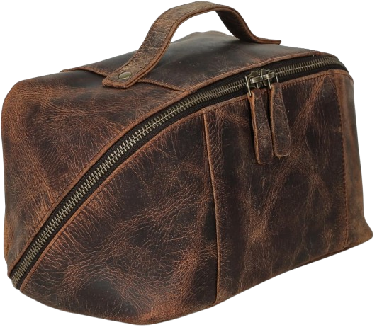 Luxury Leather Toiletry Bag