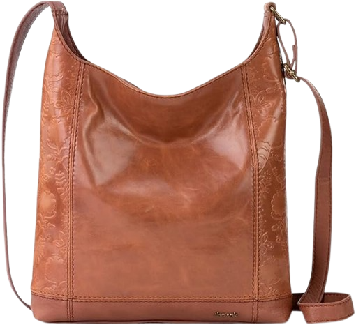 The Sak Tobacco Embossed Leather Crossbody