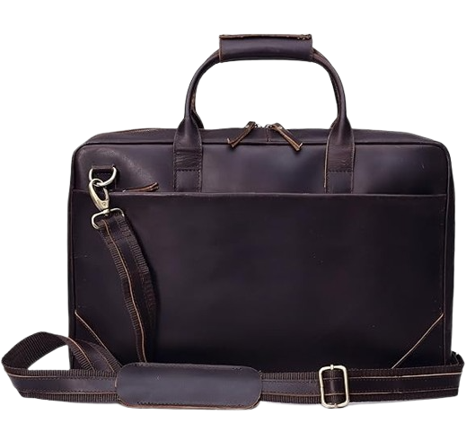 TIDING Leather Convertible Briefcase Backpack