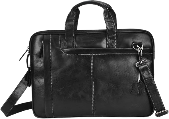 Pitaara Genuine Leather Messenger Laptop Bag